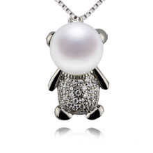 Snh Cute Little Girl Natural Freshwater Pearl Pendant with Silver